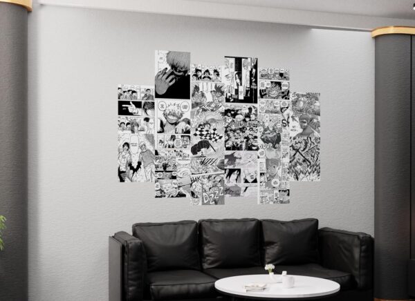 Paper Set Of 16 Manga Style Wall Poster Of Mix Anime Dragonball Z, Naruto, Jujutsu Kaisen And More Anime Size - A4